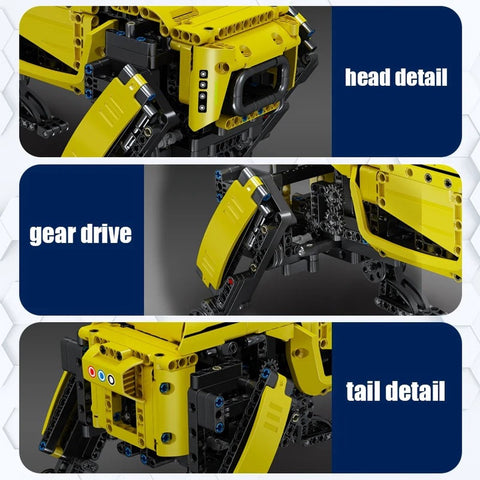 Technische Speelgoed - Bestuurbaar via App - Rc Gemotoriseerde Boston Dynamics - Grote Hond - Set - Montage - Alphadog - Bouwstenen - Bricks