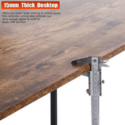 VINTAGE Vintage Corner Desk - Modern stylish design - 122x142x76cm - Brown/Black