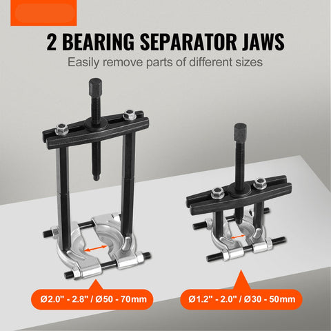 Lagertrekkerset - 45-Staal - 360x230x63mm - Roestwerende Coating die Slijtvast - Maximale Trekkracht van 5 ton - Onbeperkte Compatibiliteit - voor Meeste Voertuigen - Terreinvoertuigen en Lichte Vrachtwagens - Zwart