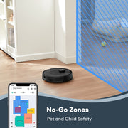 Stofzuigrobot met Dweilfunctie - Stofzuigrobot met Laadstation - LiDAR-Navigatie - 4000 Pa - 120 min Looptijd - APP/Google/Alexa-Bediening - Ideaal voor Huisdierhaar - Tapijt - Harde Vloer