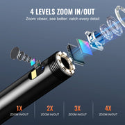 Endoscoopcamera - Endoscoop - 1080p - 5m Kabel - 4.3" Display - Geschikt voor IndustriëLe Inspectie - Zwart