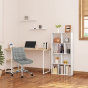 Scandinavische Boekenkast - Opbergkast of Ladderrek - Spaanplaat - 4-Laags Boekenkast - Boekenplankkast - Kubuskast met 10 Open Compartimenten - voor het Tentoonstellen van Boeken in de Woonkamer - 60x20x120 cm - Wit