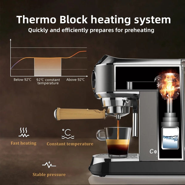Espressoapparaat - Professionele Kwaliteit - 20 Bar - Semi-automatisch - Melkopschuimer - Inclusief Koffiemolen - Barista - Espresso - Cappuccino - Latte en Mocha