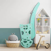 Glijbaan - Met basketbal ring - Mintgroen - Voor binnen en buiten - Makkelijk op te bergen