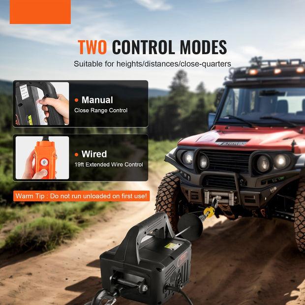 Elektrische Lier - Draagvermogen Touwtakel - Hefsnelheid ≥4m/min Motorlier - 2 in 1 - 498,95KG - 7m Hoog - 1500W - 2 Bedieningsmodi Handmatige/Bedrade Afstandsbediening - Zwart