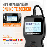 OBD Scanner - OBD2 - Auto uitlezen - Storing Verwijderen - NL Taal - Auto scanner - Diagnose apparatuur voor auto's - Motorstoring - Zwart
