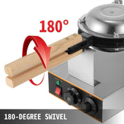 Wafelijzer - Elektrische Wafelijzer Machine - Wafelmaker - Poffertjespan - Poffertjesmaker - Bubble Wafelijzer – Roestvrijstaal - Wafel Bakken Machine - 1400W