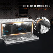 Chassis Vrachtwagen Box - 76,2 x 35,5 x 40,5 cm - Pick-Up Opbergbox met Slot en Sleutel - Aluminium - Geschikt voor Vrachtwagens - Bestelwagens - Aanhangers - Enz.