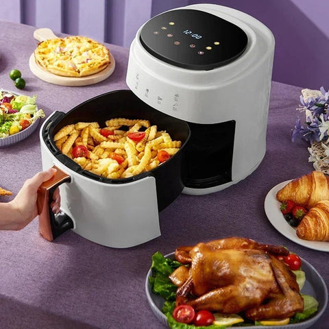 Digitale Airfryer - Hete Luchtfriteuse - Airfryer XXL - 8 Liter Inhoud - 6 Automatische Programma's - Digitaal Display -