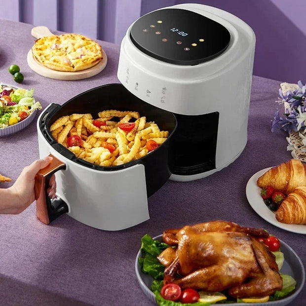 Digitale Airfryer - Hete Luchtfriteuse - Airfryer XXL - 8 Liter Inhoud - 6 Automatische Programma's - Digitaal Display -