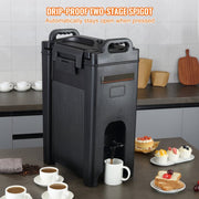 Dispenser voor warme en koude dranken - 18,9 Liter - Dispenser voor dranken - Fontein voor warm en koud water - Grote drankdispenser met tapkraan voor koffie - koude melk - water - sap - Geïsoleerde kan voor - 1-2 personen