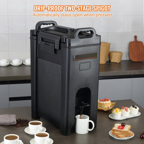 Dispenser voor warme en koude dranken - 18,9 Liter - Dispenser voor dranken - Fontein voor warm en koud water - Grote drankdispenser met tapkraan voor koffie - koude melk - water - sap - Geïsoleerde kan voor - 1-2 personen
