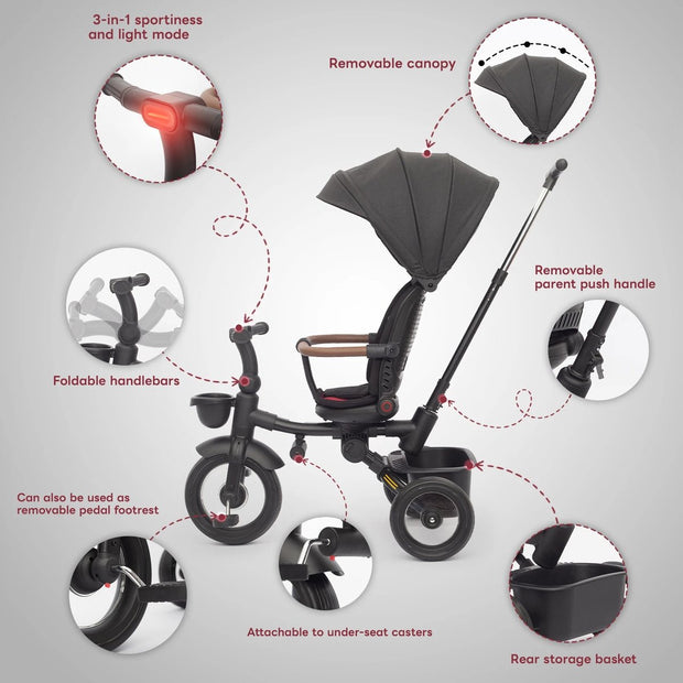 Buggy - Strollers - Pushchair - Prams and Buggies - 7 in 1 foldable tricycle - For 6m+ to 5 years