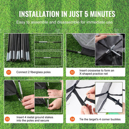 Golf Net - Golf Training Set - Including Accessories and Club