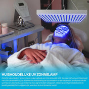Zonnehemel - Gelaatsbruiner - Zonnebank - Gezichtsbruiner - 45W - Face&Body Tanner - Solariumlamp voor Thuis - met 225PCS Blauw Licht - Koude Laser-LED