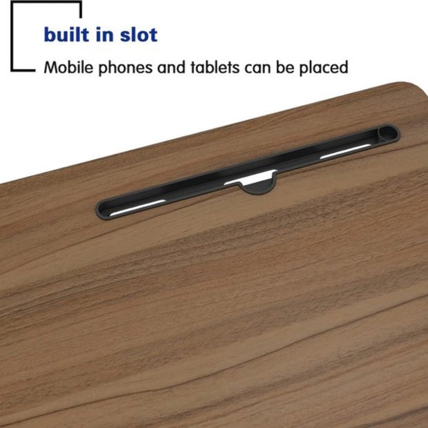 Laptoptafel - 60 x 40 cm - Bijzettafel op wieltjes - Bedtafel - Verstelbaar - Staande tafel - Klein bureau - Nachtkastje
