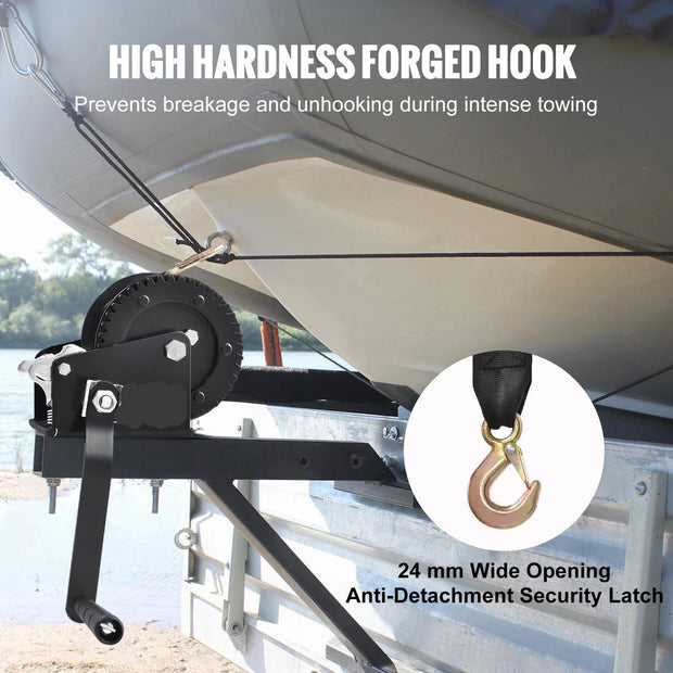 Handlier Pro5 - Zware Uitvoering - Professioneel Gebruik - Tot 1588kg - Hand Gesmede Haak - Roestbestendig - 2-Richtingen - Boot Lier