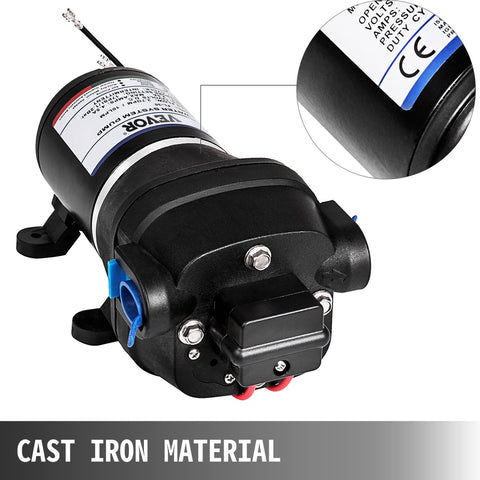 Vernevelende Membraanwaterpomp - Lokale Sproeier - 12V - Maximaal Debiet 17 L/Min - voor Het Vullen Van Voedsel En Dranken En Het Overbrengen Van Vloeistoffen - Zwart