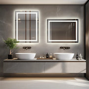 Badkamer spiegel - Badkamerspiegel met verlichting - Inclusief anticondensfunctie - Inclusief touchscreen - Dimbaar - 50x70cm