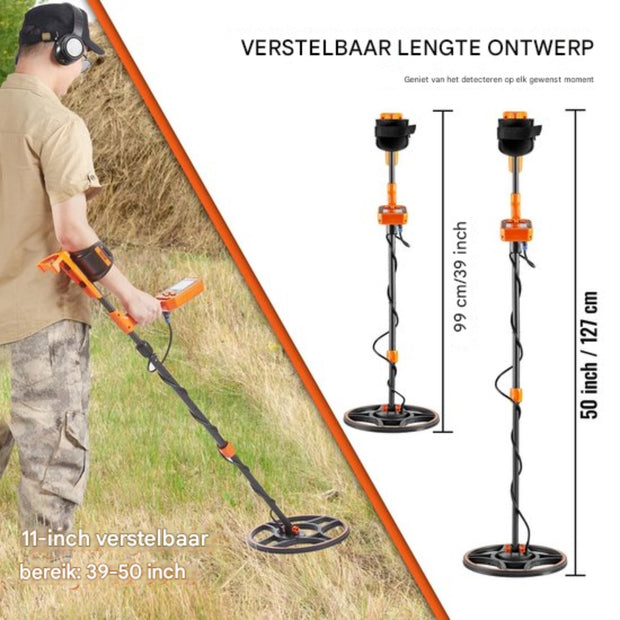 Waterdichte Professionele Metaaldetector - Geschikt voor Onder Water Gebruik - Inclusief Accu