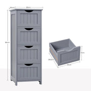 Badkamer organizer - Kast - Badkamerkasten - Badkamer - Kast - 30 cm x 82 cm x 30 cm - Lichtgrijs