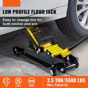 Laag Profiel Vloerkrik - Hydraulisch - Hefbereik 85-380 mm - Stalen Constructie - Veilig Rubber Zadel - Geschikt voor Auto's - SUV's, Vrachtwagens (Copy)