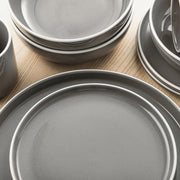 Luxe Serviesset – 16 delig – 4 persoons – Porselein - Bordenset – Dinner platen – Dessertborden - Kommen - Mokken - Grijs