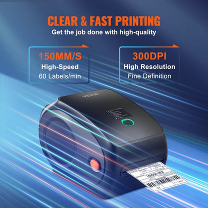 Bluetooth Label Printer - Thermal Label Printer - Barcode Printer - Sticker Printer - Compatible With Android, iOs, Mac Os, Windows