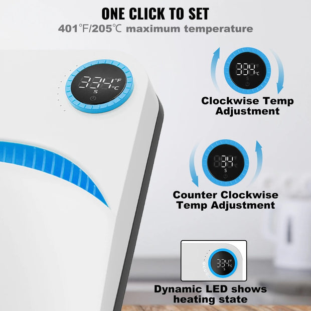 9x9 Draagbare Warmte Persmachine - Warmtepers Machine - Transferpers - Heat Press Machine - Sublimatie Overdracht - HTV Vinyl Transfer - Uniforme Verwarming & Timer - Veiligheidsbasis - Ideaal Voor T-Shirts - Tassen & Houtproducten