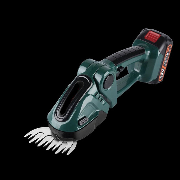 Heggenschaar - Heggentrimmer - Snoeischaar - Elektrische Heggenschaar - Accu Heggenschaar - 2 in 1 - Struikschaarblad - Grasschaarblad - Verwisselbare Messen - Tuingereedschap - Krachtig - Langdurige Accu - 2 Accu's - Accu Oplader
