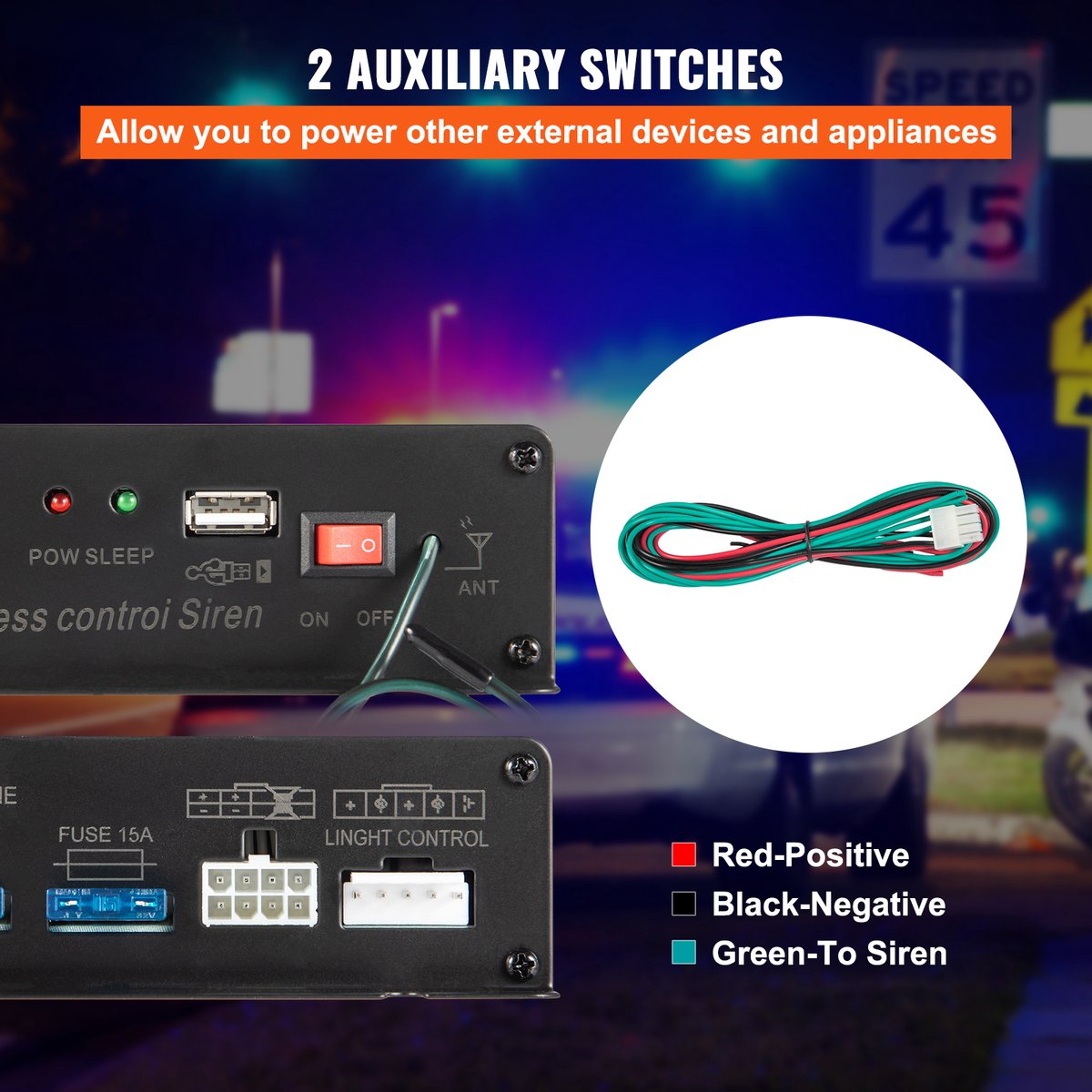 Noodsirene - 8 Tonen - ≥130dB - 200W - 12V - Met Afstandsbediening En Accessoireset - Geschikt Voor Noodgevallen - QUORE