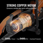 Elektrische Betonfrees - 2000W - Met Dubbele Schakelaar - Overbelastingsbeveiliging -15A Motor Van Zuiver Koper - Overbelastingsbeveiliging En Ingebouwd Gfci-Ontwerp - Geschikt Voor Het Zagen Van Verschillende Betonmaterialen
