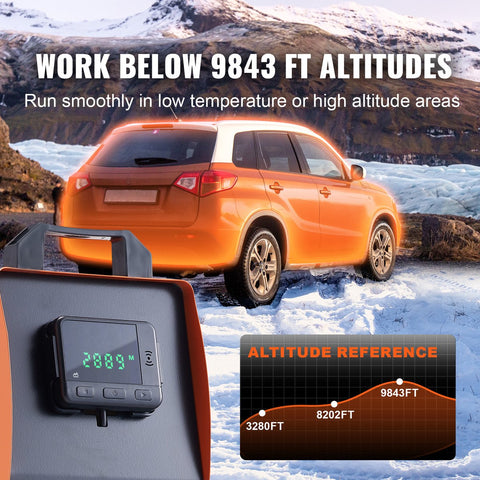 Air Diesel Standkachel - 5KW - 12V - Auto Heater - Luchtverwarmer - met Digitaal-display en Afstandsbediening - voor Boten, Vrachtwagen, Auto's, Campers - Oranje