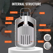 Tank Voor Vloeibare Stikstof - 3L - Gemaakt Van Aluminiumlegering Van Luchtvaartkwaliteit - Voor Duurzaamheid En Lichtgewicht - Ontwerp Van Vacuümisolatie -Toepassingen In Wetenschappelijk Onderzoek - Veeteelt - Mechanische Verwerking