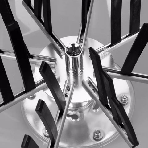 Oogsttrimmer - Roestvrijstalen 41 cm Kom - Stalen Messen - Knipmachine - 24 Rubberen Strips - Voor Verwijderen van Bladeren - Droge en Natte Bladeren