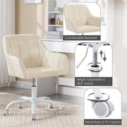 Ergonomische Bureaustoel - Bureaustoel - Draaistoel - Ademende stof - In hoogte verstelbaar - 58cm x (77-85)cm x 60,5cm