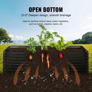 Kweekbak planten - Moestuinbak - Verhoogd bed - 240x120x60cm - Kweekbakken moestuin - Gray - 1700 Liter