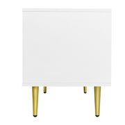 Wit Rattan - TV Cabinet - 180x40x50cm - 4 Rattan-Deuren - Verstelbare Planken - en Kabelbeheer voor Televisies tot 80 inch - Tv-Kast - Lowboards