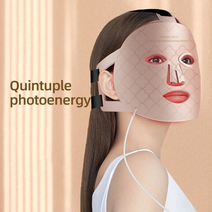 LED Gezichtsmasker - LED Face Mask - Anti Veroudering - Anti Aging - Beauty Masker Met LED-Lichttechnologie - Rosé