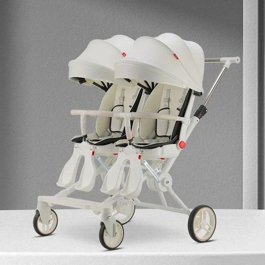 Luxury Stroller - Luxury Pram - Luxury Baby Carriage - Luxury Baby Carriage - Baby Carriage - Stroller - Baby Carriage - Pram - Pram - Pram - Foldable - 3 In 1 - 9KG - White - Twin