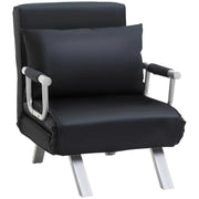 Slaapstoel - Uitklapbaar - Slaapbank - Logeerbed - Zetelbed - Slaapfauteuil - Vouwbed - 1 persoons - Zeer comfortabel - Zwart
