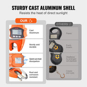 Kraanweegschaal - Nauwkeurige Meting - 0,05 kg Nauwkeurigheid -0,15 tot 400 kg Capaciteit - LCD-scherm - S-haak - voor de Jacht, Visserij, Landbouw, Boogafstemming en Andere Lichte Weegsituaties