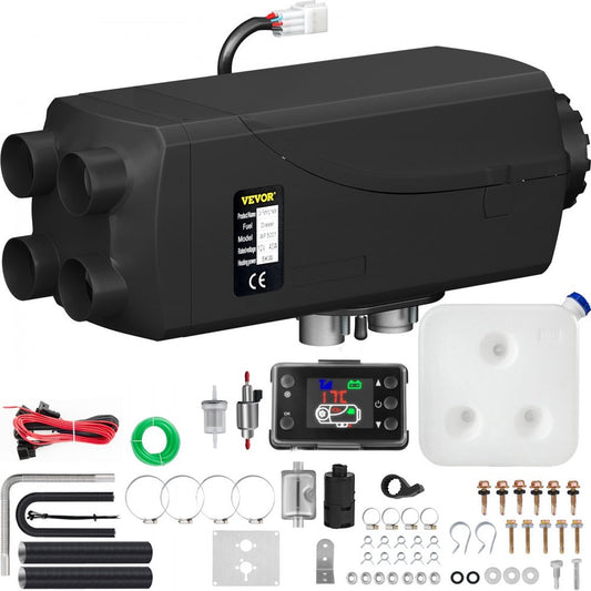 Diesel Standkachel 12V 8KW - Diesel Heater - Met een Intelligente LCD - Monitor en Afstandsbediening - Brandstoftank van 10 L - Luchtverwa Autoverwarming - Auto Heater - Voor Auto Vrachtwagens Camper Boot - Zwart