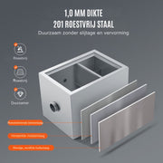 Grease Separator - Stainless Steel Heavy Duty Commercial Kitchen Grease Trap - Ideal for Restaurants - Food Waste Filter