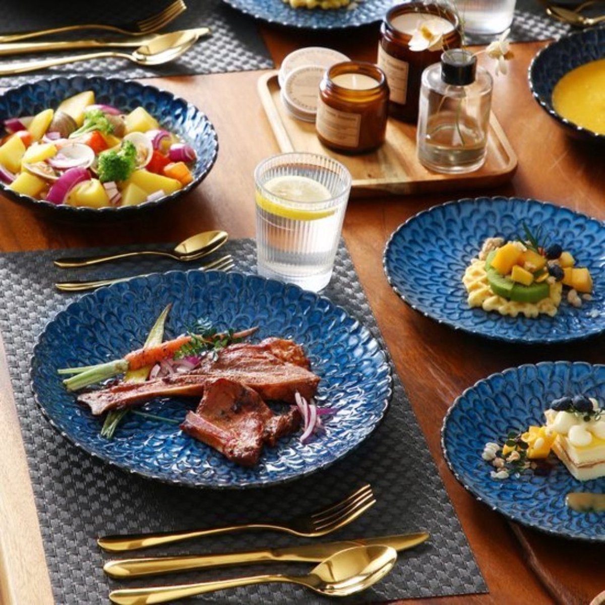 Serviesset Deluxe - 8 Persoons - Porselein - 24 Delig - Bordenset 8 persoons - Bordenset 24 delig - Groen