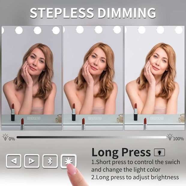 Make up spiegel - Make up spiegel met bluetooth - Hollywood make up spiegel - Met verlichting