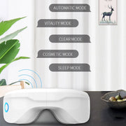 Oogmassage Apparaat - Massager - Ontspanning - Met Trillingen - Verlicht Vermoeidheid - Bluetooth - USB - 23x9x9 cm - Wit