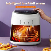 Digitale Airfryer - Hete Luchtfriteuse - Airfryer XXL - 8 Liter Inhoud - 6 Automatische Programma's - Digitaal Display -
