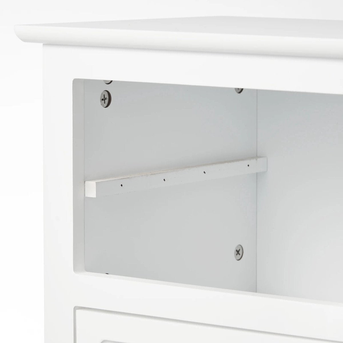 Klein dressoir - bijzettafel - Nachtkastje Met 2 Lades - Barok - Zwart - 40x30x60cm