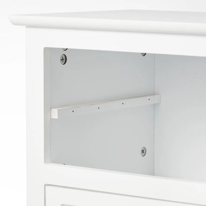 Klein dressoir - bijzettafel - Nachtkastje Met 2 Lades - Barok - Zwart - 40x30x60cm